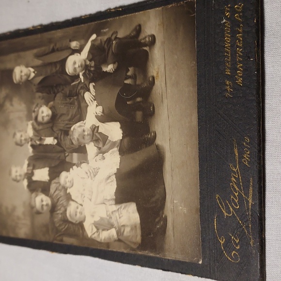 Antique Cabinet Card Photos Ed Gayne Montreal Coulombe Photos St Leon Quebec - Picture 5 of 8